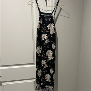 River Island Black and White Halter Maxi Dress